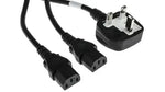 Schuco 3M IEC mains cable with 13A UK plug, long power cord for electronic devices and appliances