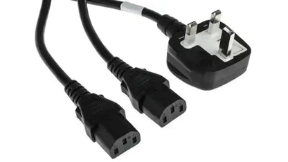 Schuco 3M IEC mains cable with 13A UK plug, long power cord for electronic devices and appliances