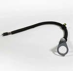 Flexible medical boom arm accessory with black tubing on white background