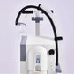 Acu-Evac Hyfrecator bracket with attached medical evacuation hose on a white background
