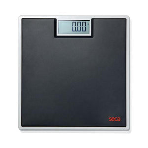 Black Seca 803 Clara digital personal scale with sleek design, displaying weight measurement on a clear digital screen.
