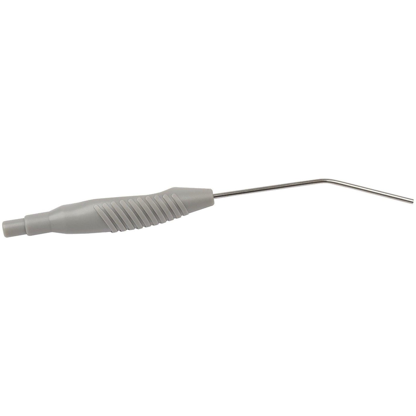 Pack of 50 Sheffmed 30DEG Zoellner suction tubes with holes, medical-grade tubing for suction procedures, arranged in a group.