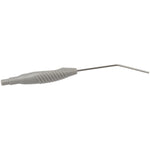 Pack of 50 Sheffmed 30DEG Zoellner suction tubes with holes, medical-grade tubing for suction procedures, arranged in a group.
