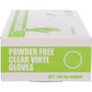 Disposable Clear Vinyl Gloves - Large - Box of 100
