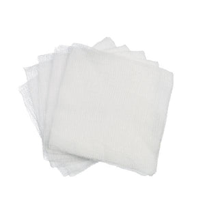 Sterile Shermond 12-ply gauze swabs, 5x5 cm, white, pack of 150, used for wound dressing and medical care.