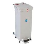 White-lid 20-litre Kendal waste bin with solid body, made by Sidhil, suitable for waste disposal.