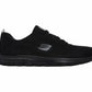 Skechers ladies safety trainers Ghenter Bronaugh with durable design and safety features, in black with cushioned insoles.