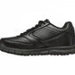 Sketchers Ladies Nampa Wyola trainers in black with white soles, featuring a sporty design and breathable mesh upper.