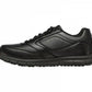 Black Skechers men's Flex Advantage shoes with breathable mesh uppers, cushioned insoles, and rubber outsole for comfort and support.