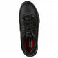Black Skechers men's Nampa SR shoes with cushioned soles and casual lace-up design, suitable for everyday wear.