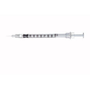 SOL-CARE Insulin Safety Syringe with Fixed Needle 0.5ml, 29g X 1/2" (Box 100)
