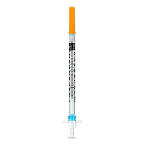 SOL-CARE Insulin Safety Syringe with Fixed Needle 0.5ml, 30g x 5/16" -(Box 100) SOL-Millenium