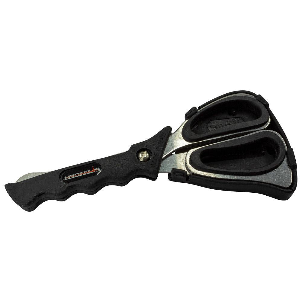 Spencer Match 3 multi-purpose trauma rescue shears with ergonomic handles and sharp blades for emergency medical use.