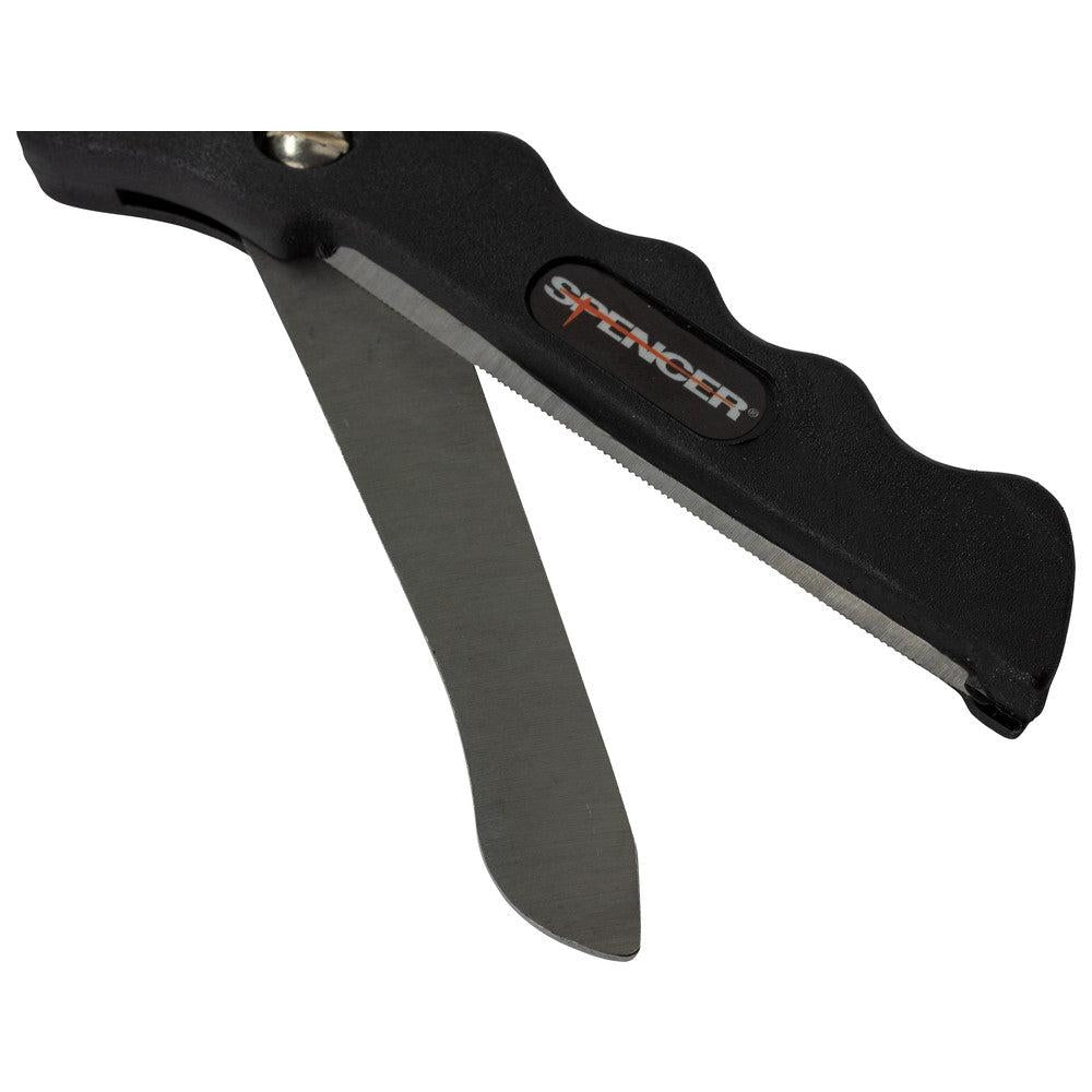 Spencer Match 3 multi-purpose trauma rescue shears with stainless steel blades and ergonomic handles for emergency cutting.