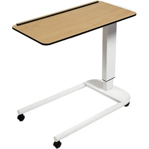 Sunflower Overbed Table with Parallel Base, Flat Top & Raised Lip