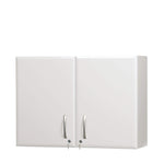 White high gloss 100cm wall cabinet by Sunflower, showing sleek exterior with smooth finish and modern design.