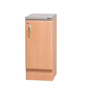 Sunflower 30cm beech base cabinet with a smooth finish, featuring a single door and sturdy construction for kitchen storage.