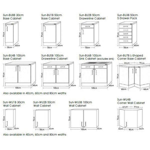 Sunflower 30cm beech base cabinet with two doors, showcasing a sturdy wooden storage unit for kitchen or bathroom use.
