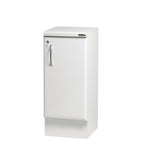 White 30cm high gloss base cabinet by Sunflower showing smooth glossy finish and modern cabinet door design.