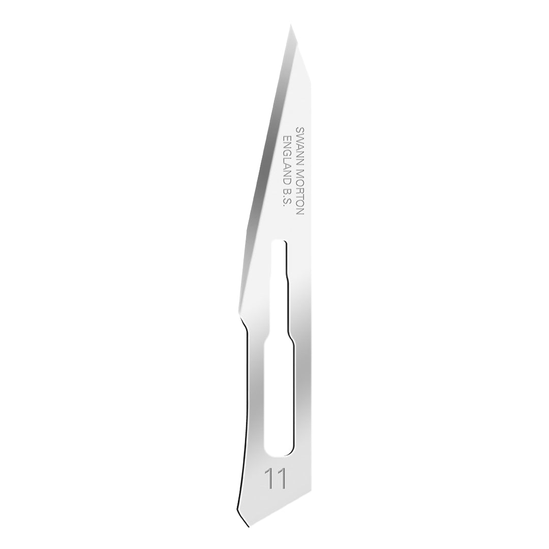 Swann Morton No.11 Carbon Steel Non-Sterile Scalpel Blades – Pack of 100