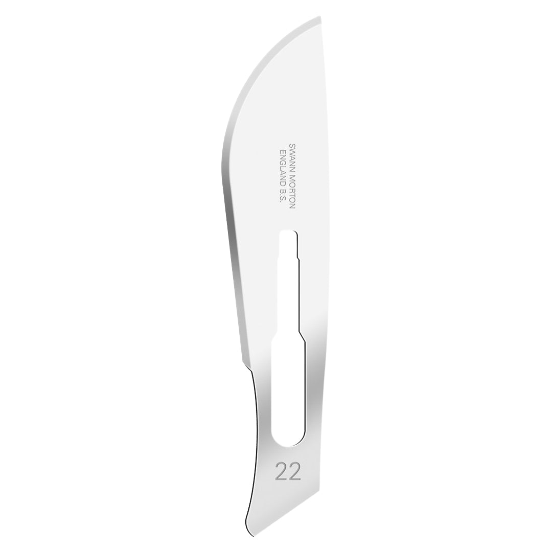 Swann Morton No.22 Carbon Steel Non-Sterile Scalpel Blades – Pack of 100
