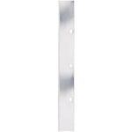 Stainless steel skin graft blade with three slots, medical instrument on white background