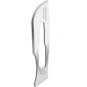 Surgical Scalpel Blade 20 - Carbon Steel - Sterile (Pack of 100)