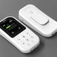 Digital physiotherapy and rehabilitation device with screen and control buttons on grey background