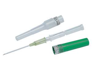 Pink 20G Surflo™ S-Plus I.V. catheter by Terumo, straight 1.00mm, sold in a box of 50, shown in the image.