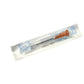 Terumo AGANI 25G orange needle, 1 inch, sterile medical needle for injections, shown in packaging.