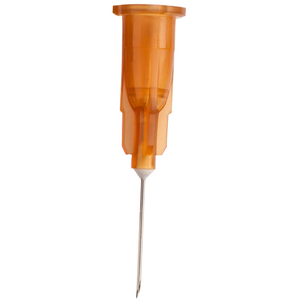 Terumo Agani 26g 0.9" sterile hypodermic needles with brown short bevel, box of 100, designed for medical injections.
