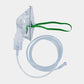 Adult nebuliser set with mask from Timesco, featuring a clear mask and nebuliser components in a box for respiratory therapy.
