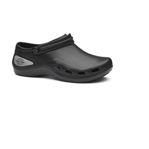 Toffeln WearerTech Invigorate washable clog in black with cushioned sole and open-back design for comfortable, supportive footwear.