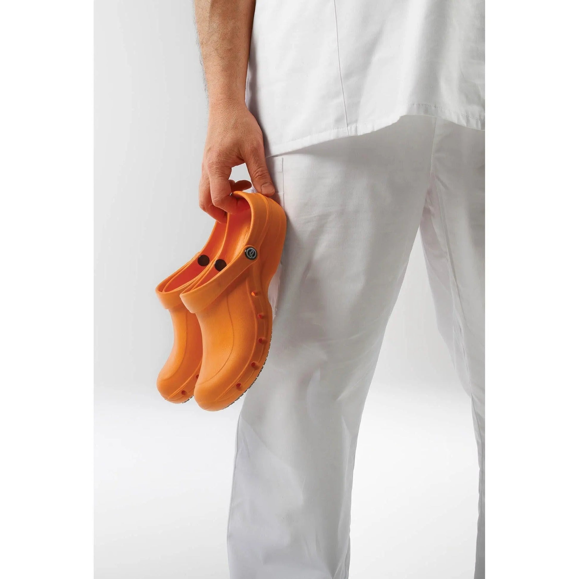 Ezi-Klog unisex lightweight nursing shoes by Toffeln, shown as comfortable slip-on clogs ideal for healthcare professionals