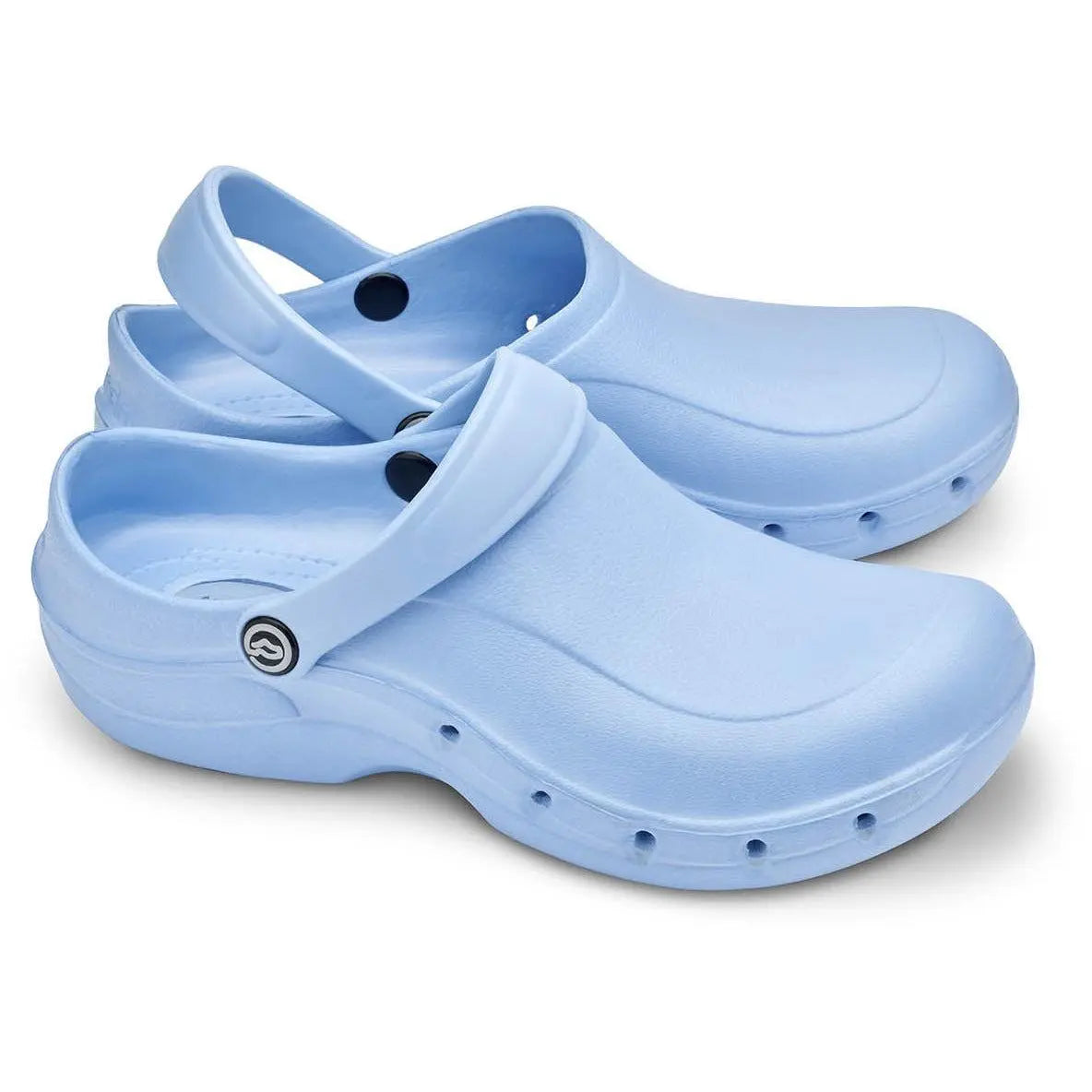 Toffeln Ezi-Klog unisex nursing shoes, lightweight clogs with slip-resistant soles, shown in a neutral color.