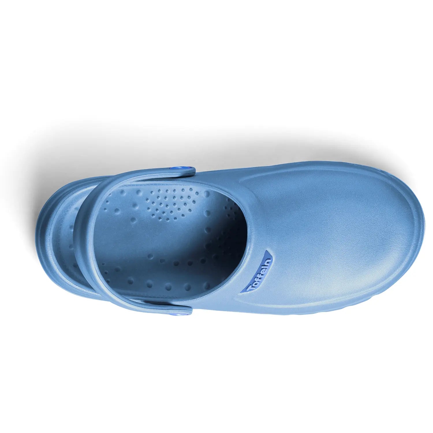 Toffeln EziKlog V2.0 slip-resistant work clogs with cushioned insoles and adjustable straps, designed for healthcare professionals.