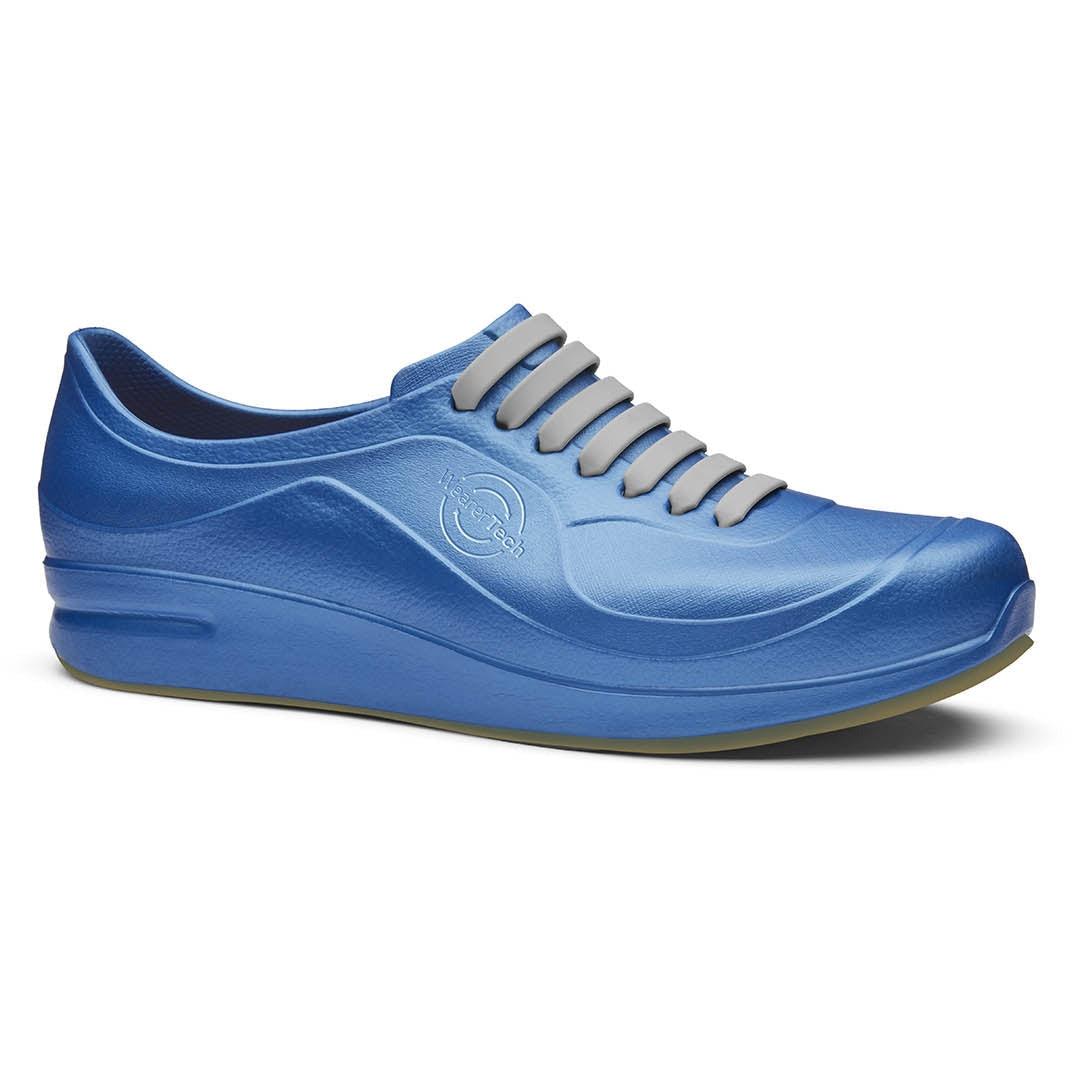 Blue Toffeln WearerTech Energise washable trainer shoe in size 11, with breathable fabric and cushioned sole.