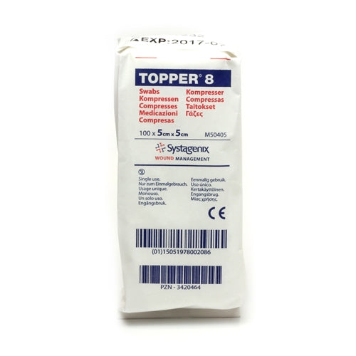 Topper 8 non-woven gauze swabs 5 x 5cm pack of 100