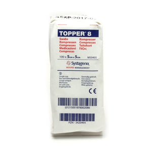 Topper 8 non-woven gauze swabs 5 x 5cm pack of 100
