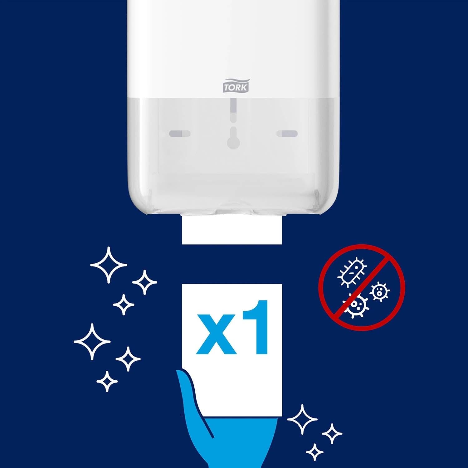 Tork Folded Toilet Paper Dispenser - White