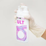 Tristel Duo ULT Foam 250ml for ultrasound cleaning, white foam bottle with label, used for disinfecting ultrasound equipment.
