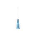 Blue 23G 1-inch (25mm) short needles from Unisharp, pack of 100, with fine gauge for precise injections.