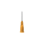 Orange 25G 5/8 inch short needle by Unisharp, set of 100, suitable for precise injection or medical use.