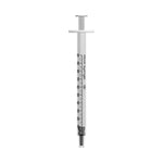Reduced Dead Space 1ml Syringe White X 100