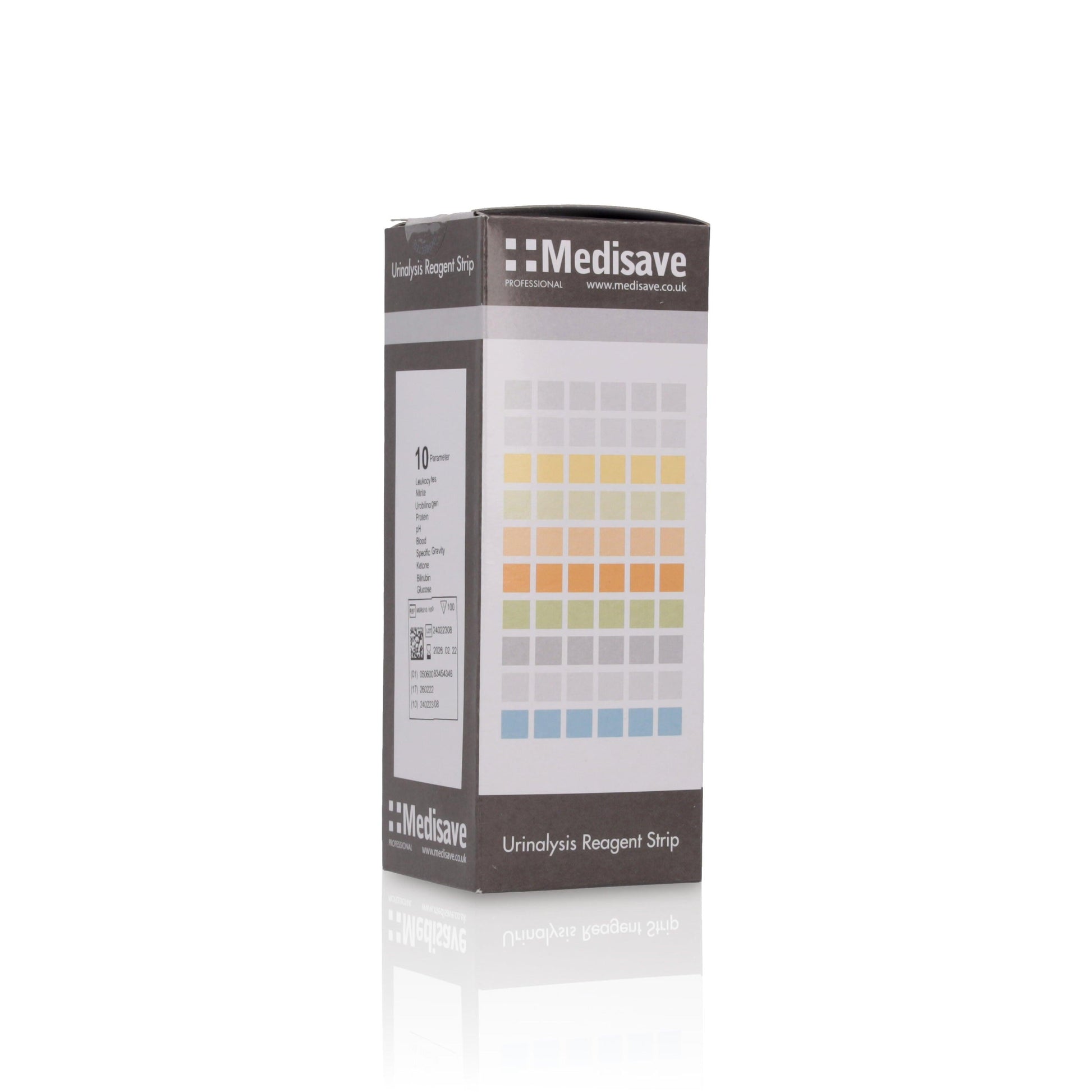Vena Cava 10-parameter urinalysis reagent urine test strips, 100 strips for comprehensive urine testing, showing strips with color indicators.
