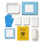 Vena Cava community dressing pack with latex-free nitrile gloves and wound care supplies for first aid and dressing needs