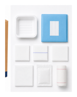 Vena Cava sterile wound care and dressing pack with assorted sterile supplies for medical procedures.