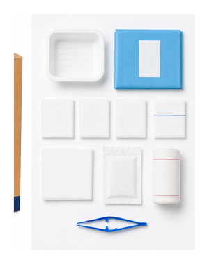 Vena Cava sterile wound care and dressing supplementary pack with gauze, pads, and medical supplies for wound treatment.