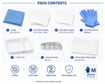 Sterile Vena Cava universal dressing packs with nitrile gloves, medium wound care and dressing kit for wound management.