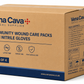 Vena Cava Community wound care pack with sterile latex-free dressing, nitrile gloves, and wound dressing supplies.
